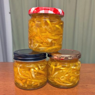 ゆずの氷砂糖漬け