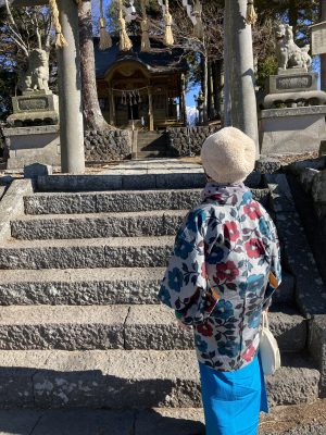 初春に、着物を着る